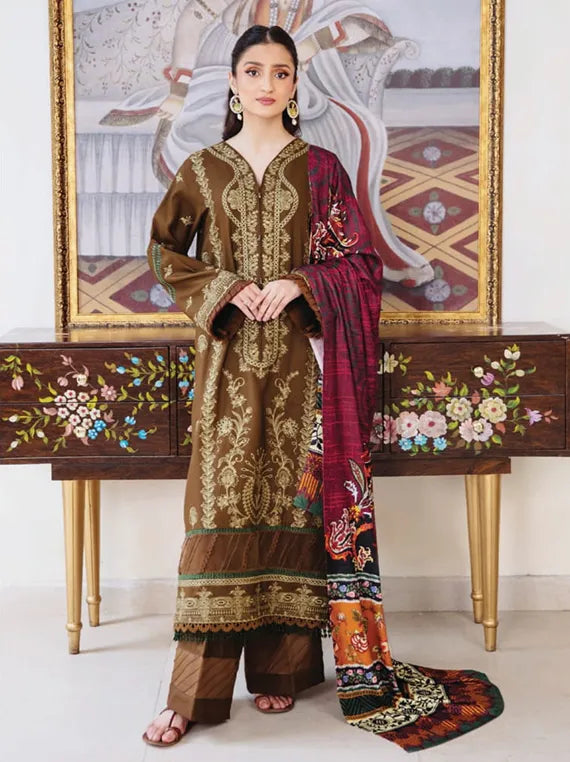 SERENE by Hum Dum Embroidered Dhanak Collection 2025 (D-04)