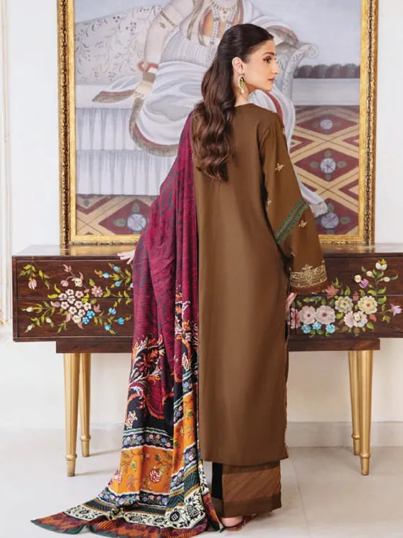 SERENE by Hum Dum Embroidered Dhanak Collection 2025 (D-04)