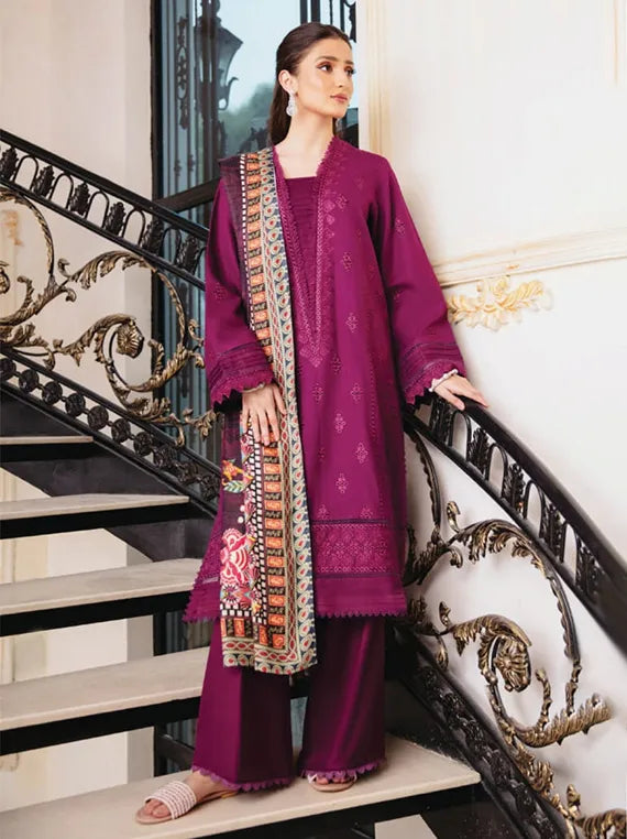 SERENE by Hum Dum Embroidered Dhanak Collection 2025 (D-07)
