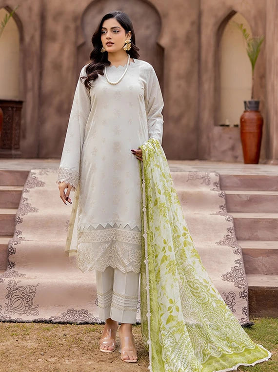 Saffron Chicken Kari Lawn Collection 2026 by Azam Arts (D-01)