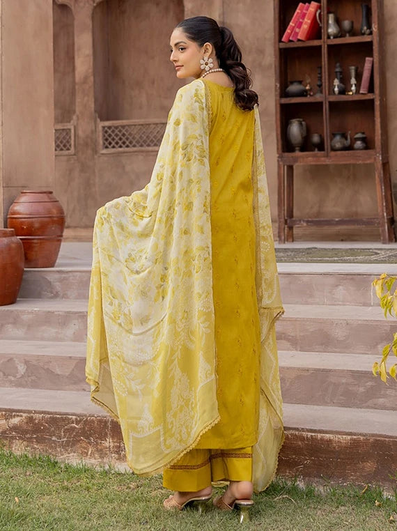 Saffron Chicken Kari Lawn Collection 2026 by Azam Arts (D-05)