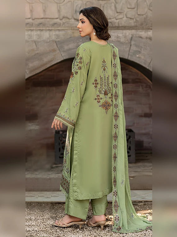 Saffron Embroidered Viscose Unstitched Collection 2026 by Azam Arts (D-2312)