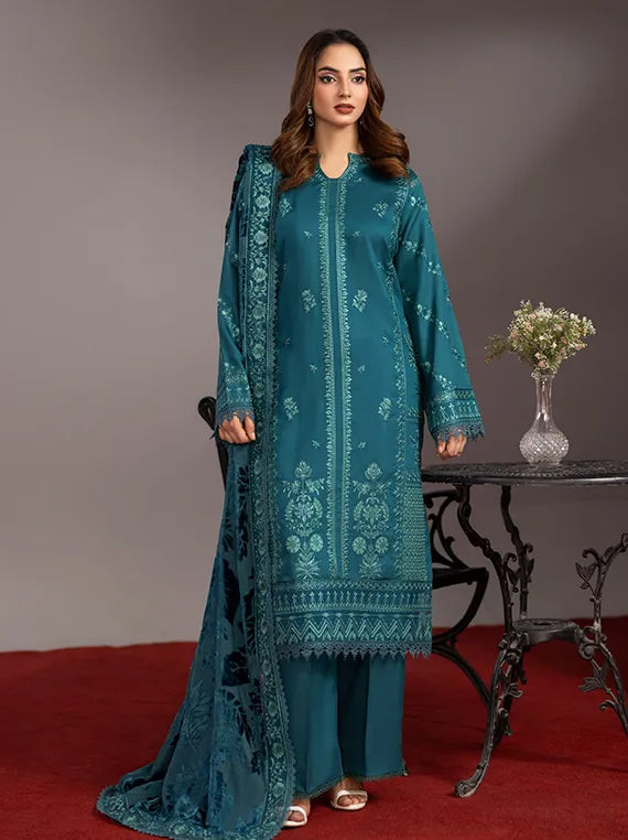 Saffron Embroidered Viscose Collection 2025 Vol-03 by Azam Arts (D-04)