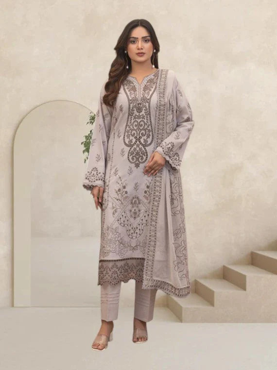 Saffron by Azam Arts Premium Festive Lawn Collection 2026 (D-2188)