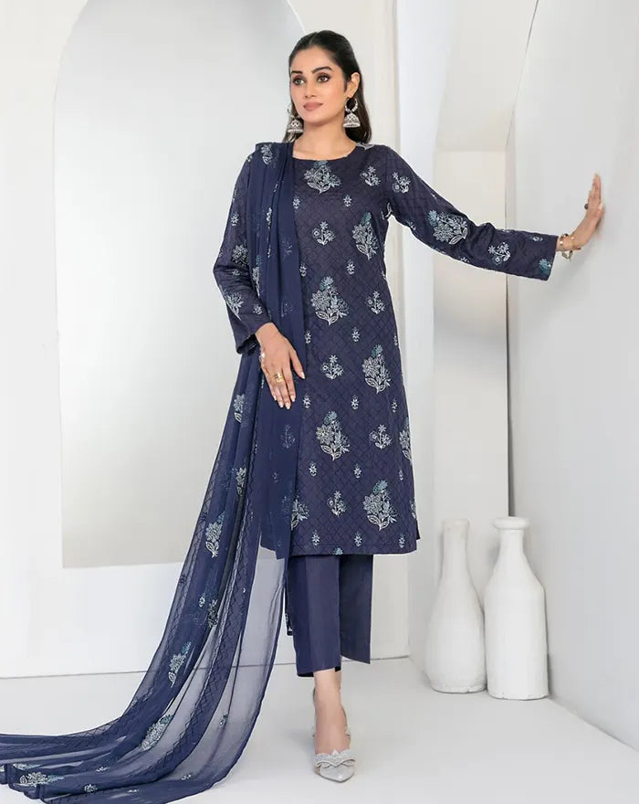 Samira by Tawakkal Fabrics Unstitched EMB Cotton Karandi Collection'26 (D-5625)