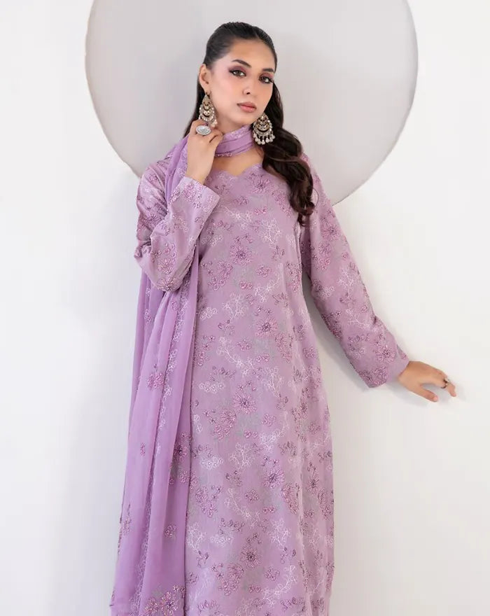 Samira by Tawakkal Fabrics Unstitched EMB Cotton Karandi Collection'26 (D-5626)