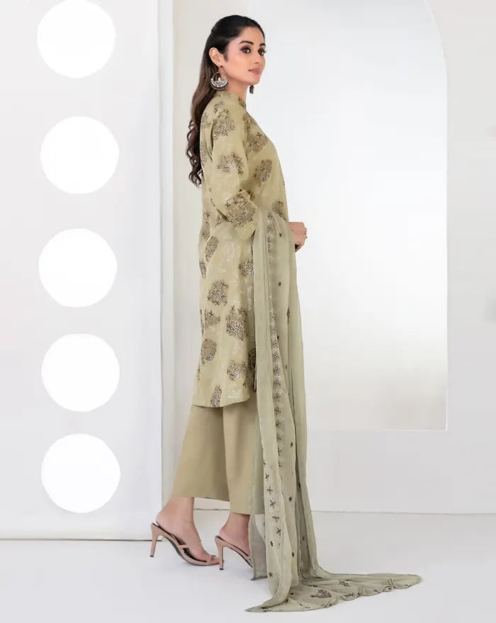 Samira by Tawakkal Fabrics Unstitched EMB Cotton Karandi Collection'26 (D-5630)