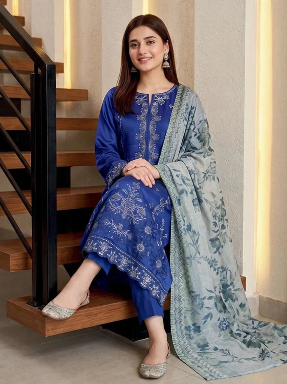 Saphira by Tawakkal Fabrics Embroidered Satin Unstitched Collection'26 (D-5785)