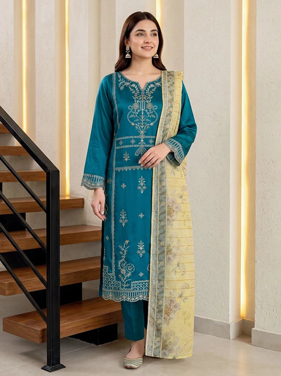 Saphira by Tawakkal Fabrics Embroidered Satin Unstitched Collection'26 (D-5787)