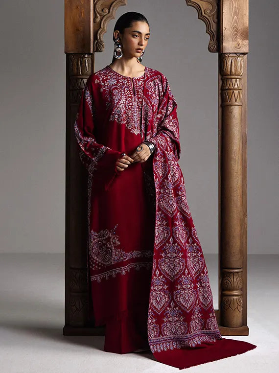 Saraab by Zara Shahjahan Unstitched Luxury Marina Collection 26 (QIRMIZ-D7)