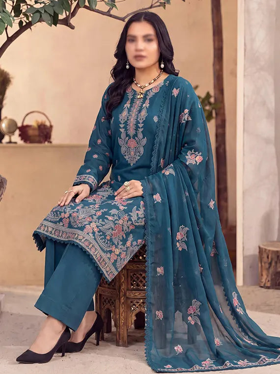 Seran by Fantak Unstitched Karandi Lawn Collection'26 V-525 (D-01)