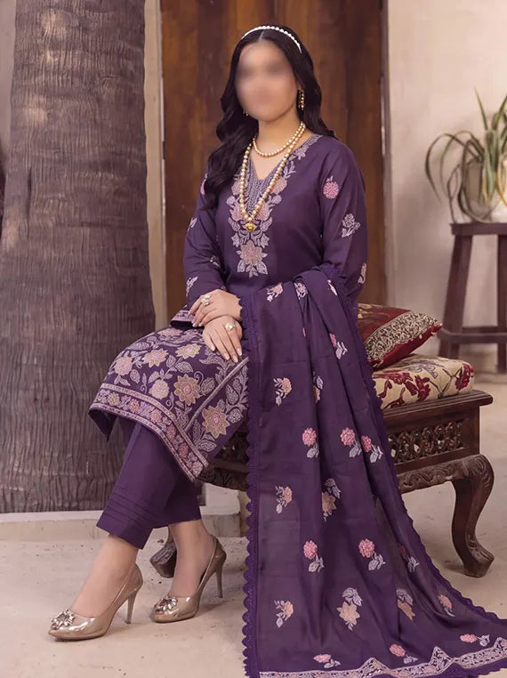 Seran by Fantak Unstitched Karandi Lawn Collection'26 V-525 (D-04)