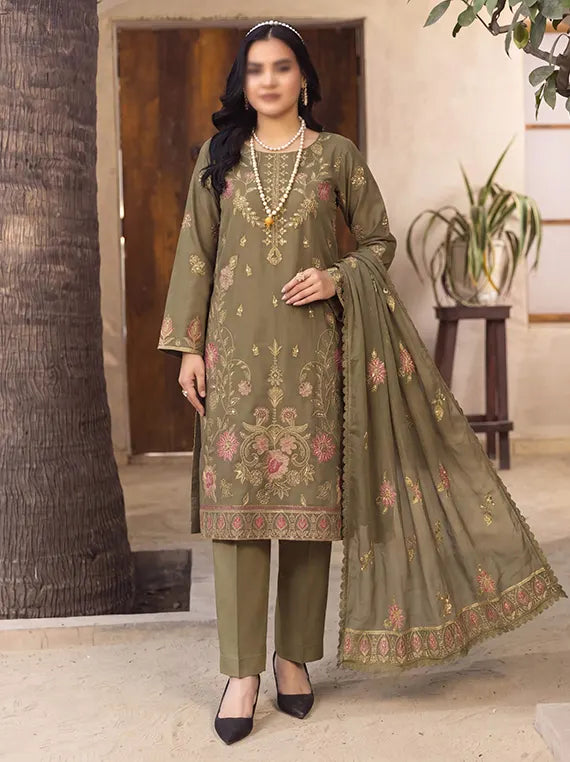 Seran by Fantak Unstitched Karandi Lawn Collection'26 V-525 (D-05)