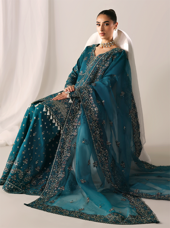 Serein By Emaan Adeel Premium Embroidered Raw Silk Collection 2025 (MOONLIT NIGHT)