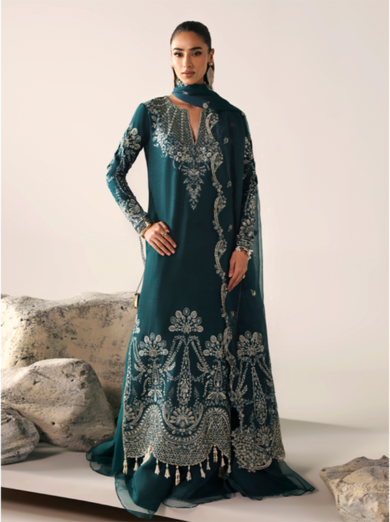 Serein By Emaan Adeel Premium Embroidered Raw Silk Collection 2025 (STARLIGHT SWAY)