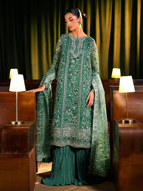 Serenade by Elaf Unstitched Embroidered Organza Formal Collection'26 (EHM-10 VERDELLA)