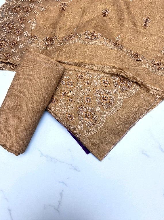 Serenique Embroidered Peach Leather Edit25 Vol-25DU13 (25DU13-05)