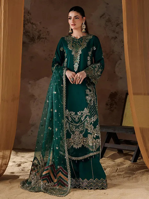 Shehnai by Ramsha Unstitched Embroidered Rawsilk Collection'26 V-02 (SS-201)