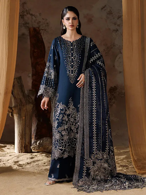 Shehnai by Ramsha Unstitched Embroidered Rawsilk Collection'26 V-02 (SS-205)