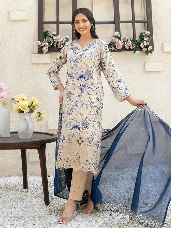 Shehrnaaz by Tawakkal Fabrics Embroidered Lawn Collection 2026 (D-2956)