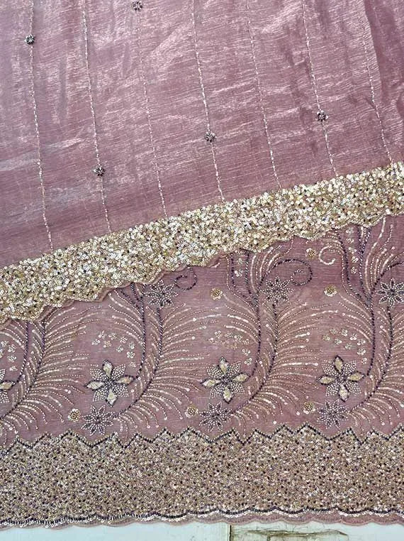 Silk Crinkle Pearl Cutdana Chiffon Edit25 Vol-IQ205 (D-05)