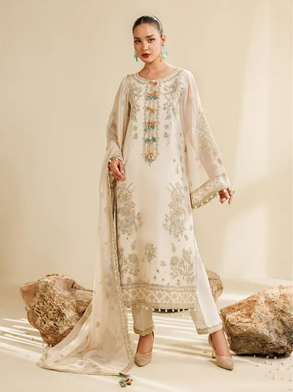 Sireine by Alizeh Unstitched Embroidered Chiffon Collection'26 (02-Cloud)