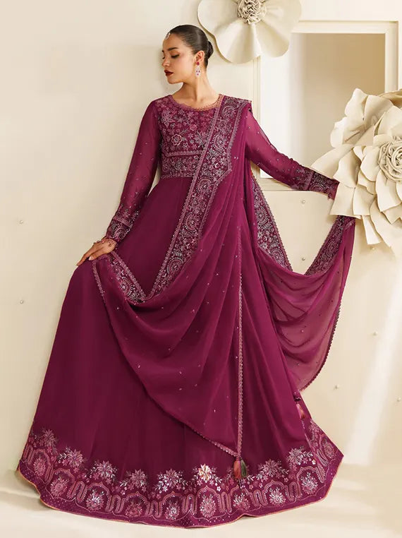 Sireine by Alizeh Unstitched Embroidered Chiffon Collection'26 (06-Rubyra)