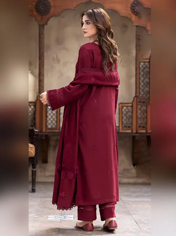 Smile by Azam Arts Embroidered Unstitched Dhanak Slub Collection'26 (D-01)