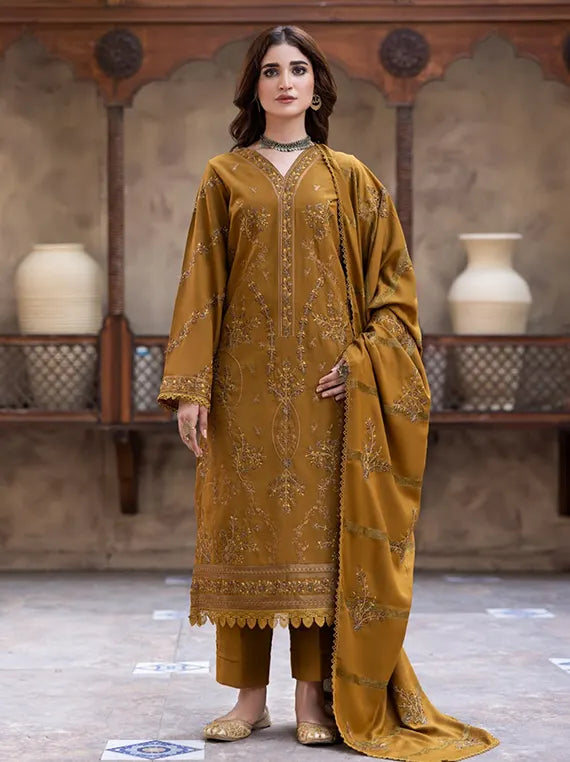Smile by Azam Arts Embroidered Unstitched Dhanak Slub Collection'26 (D-04)