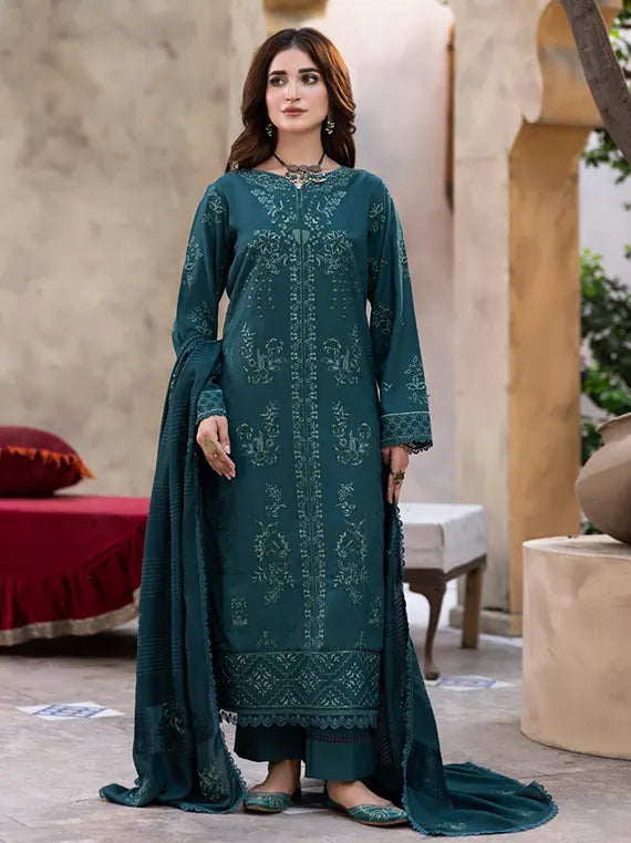 Smile by Azam Arts Embroidered Unstitched Dhanak Slub Collection'26 (D-05)