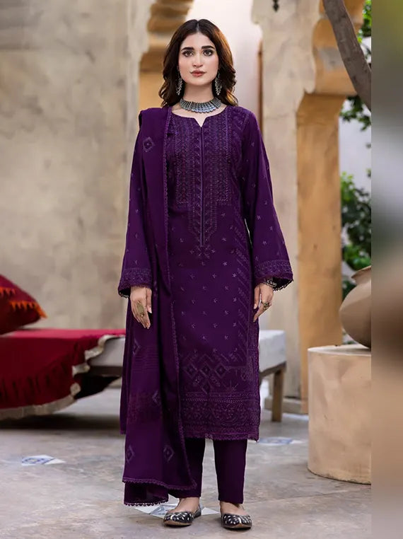 Smile by Azam Arts Embroidered Unstitched Dhanak Slub Collection'26 (D-06)