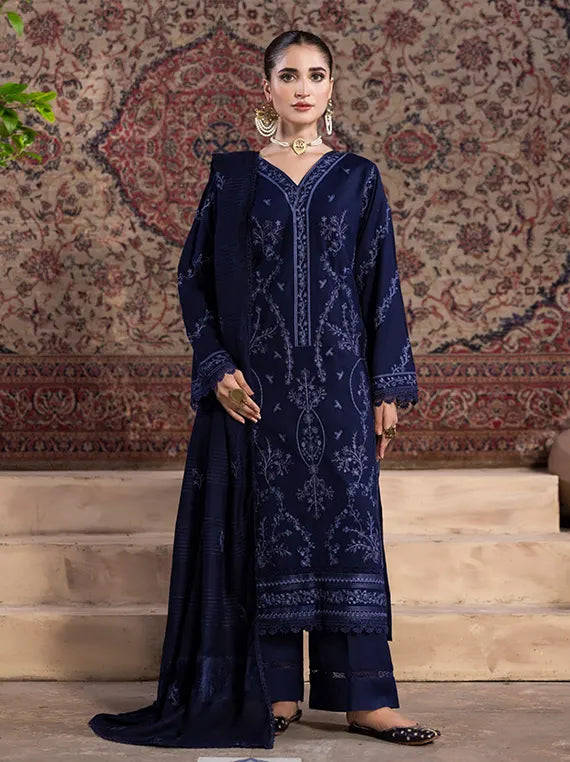 Smile by Azam Arts Embroidered Unstitched Dhanak Slub Collection'26 (D-09)