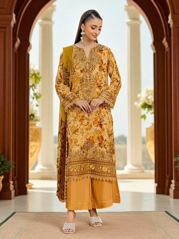 Smile by Azam Arts Printed Embroidered Viscose Collection 2025 (D-1946)