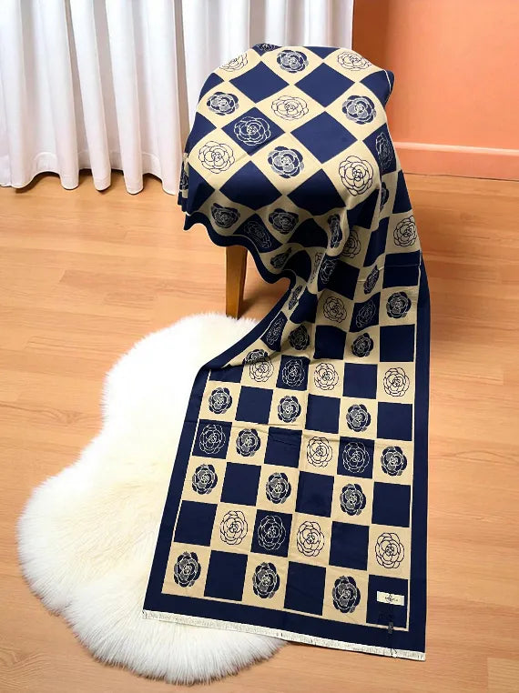 Soft Touch Printed Check Wool Staller Edit25 (25ST27-01)