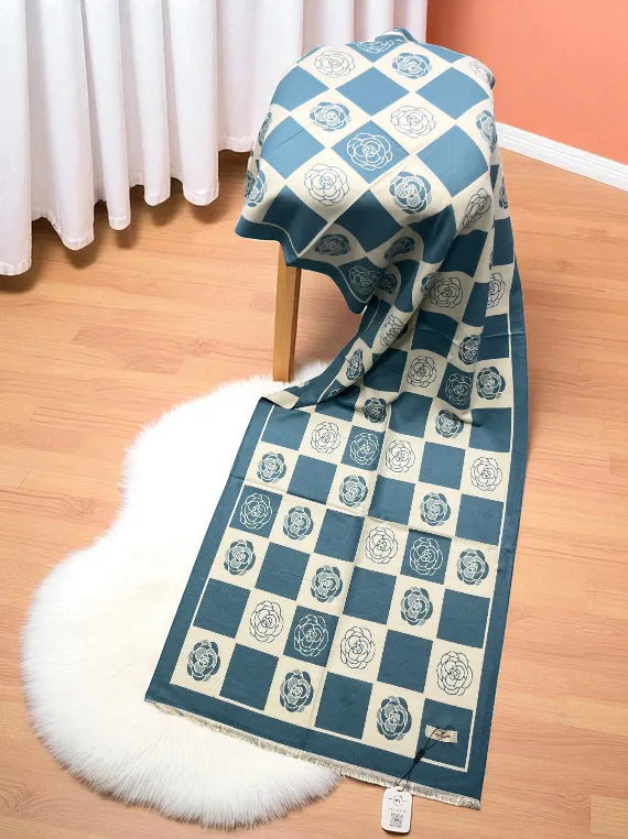 Soft Touch Printed Check Wool Staller Edit25 (25ST27-02)