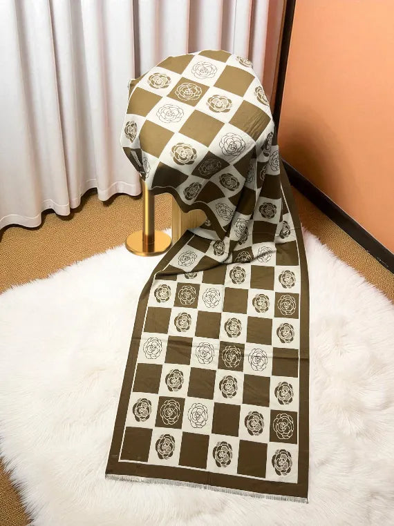 Soft Touch Printed Check Wool Staller Edit25 (25ST27-04)