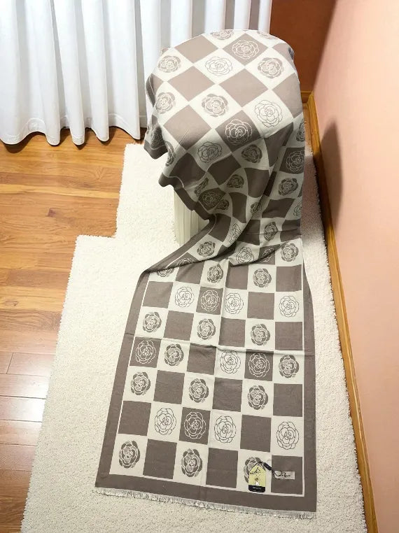 Soft Touch Printed Check Wool Staller Edit25 (25ST27-05)