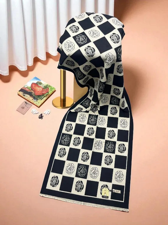 Soft Touch Printed Check Wool Staller Edit25 (25ST27-06)