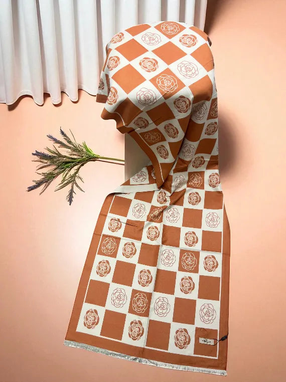 Soft Touch Printed Check Wool Staller Edit25 (25ST27-08)