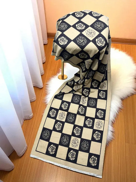 Soft Touch Printed Check Wool Staller Edit25 (25ST27-09)