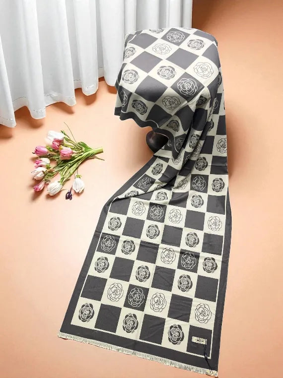 Soft Touch Printed Check Wool Staller Edit25 (25ST27-11)