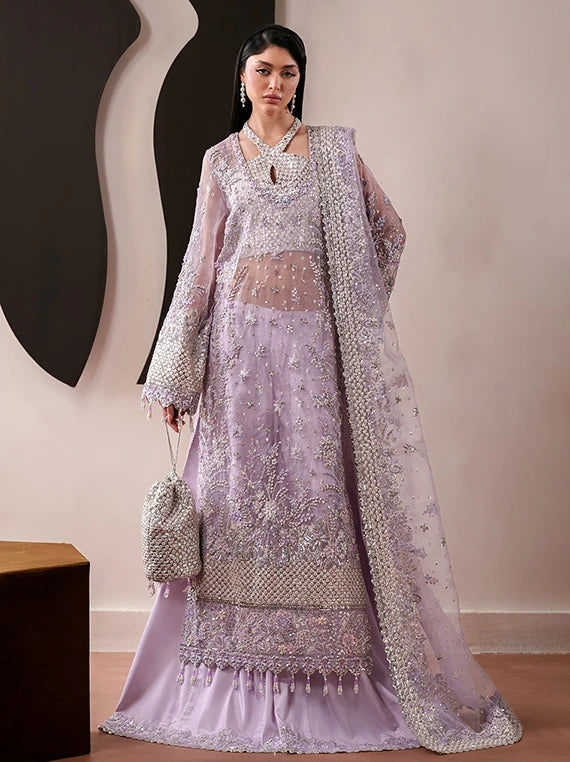 Starlit Jewels Embroidered Organza Collection 2026 by Emaan Adeel (Lapis)
