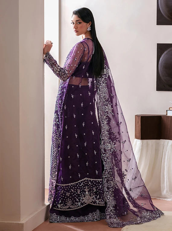 Starlit Jewels Embroidered Organza Collection 2026 by Emaan Adeel (Tourmaline)