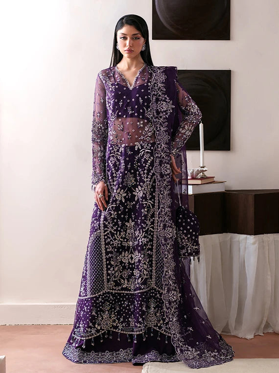 Starlit Jewels Embroidered Organza Collection 2026 by Emaan Adeel (Tourmaline)