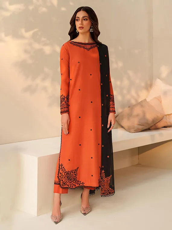 TABEER by Zarif Embroidered Silk Collection 2026 (05-Sangria)