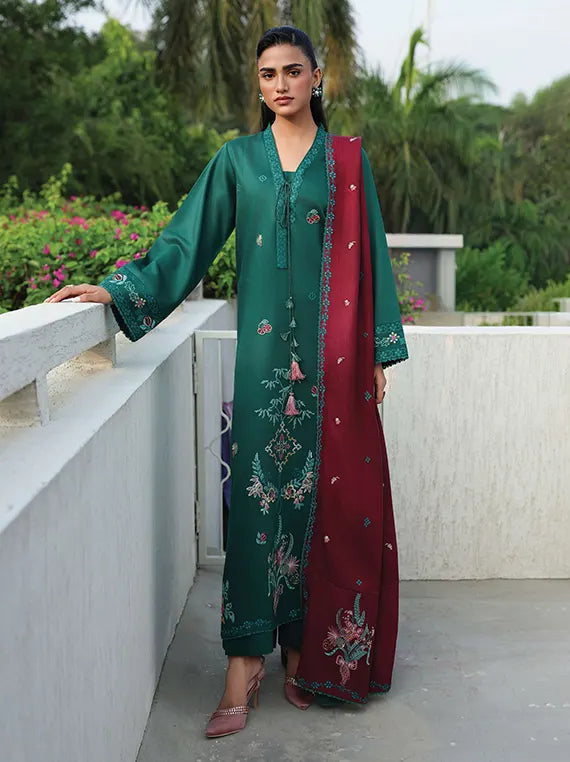 THE HEIRLOOM by Seran Unstitched Khaddar Collection 26 (ELVARA D-04)