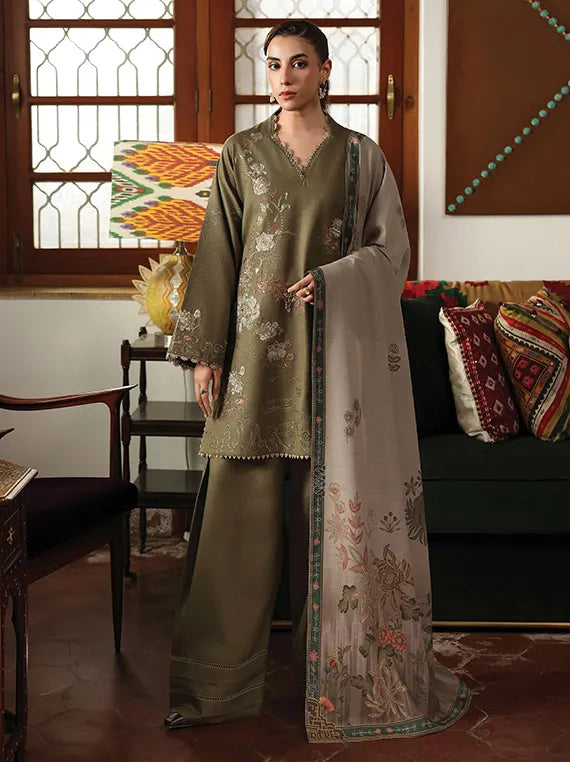 THE HEIRLOOM by Seran Unstitched Khaddar Collection'26 (AVELIN D-06)