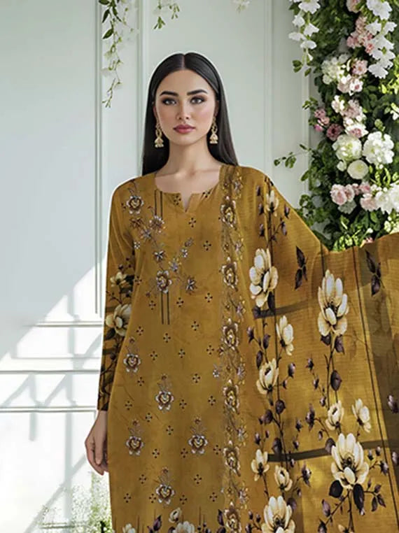 Tanzila EMB Bana Dora Linen Collection 2025 By Bin Atta (D-03)