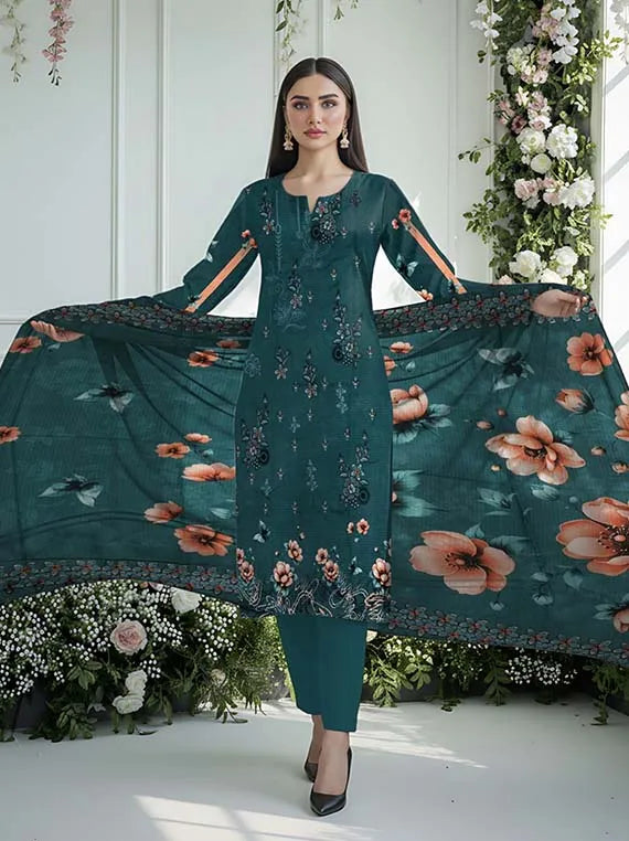 Tanzila EMB Bana Dora Linen Collection 2025 By Bin Atta (D-05)