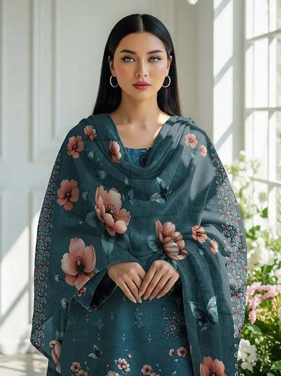 Tanzila EMB Bana Dora Linen Collection 2025 By Bin Atta (D-05)